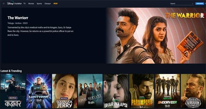 Disney Plus Hotstar - Best websites to Download Telugu Movies 2022