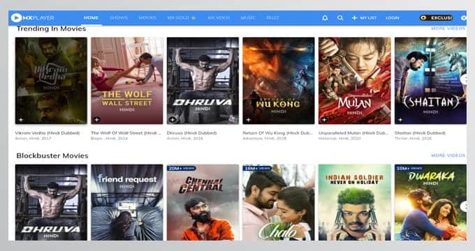 Mx player - Telugu Movie Downloading Apps