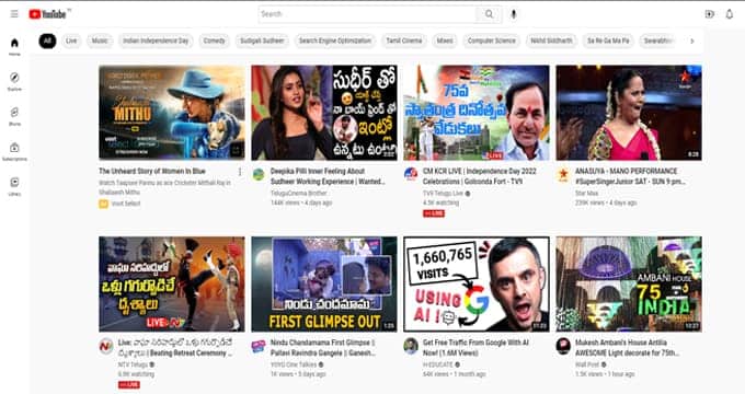 youtube - Best websites to Download Telugu Movies 2022